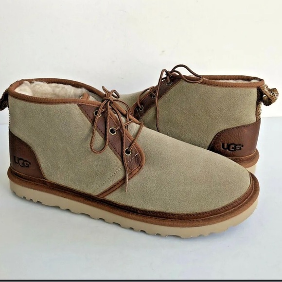 UGG Shoes - NWOT Ugg Neumel Two Toned Chukka White Pepper Shearling Suede Boots